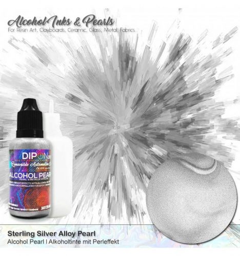 Dipon Alcohol Pearl Ink 25ml (ezüst)