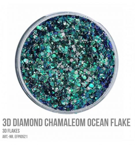  Dipon 3d effekt pigment - ocean kék konfetti (4mm) -  (5 gr)